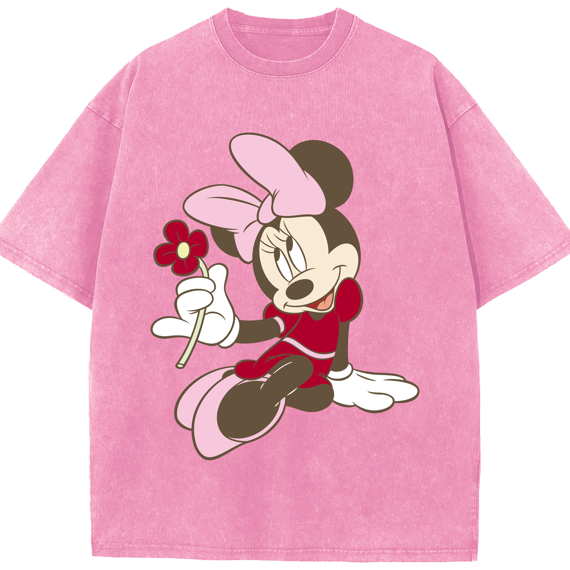 （画像用） ミッキーマウス Mickey Mouse 綿100% ヴィンテージ風 半袖Tシャツ（フロントプリント）